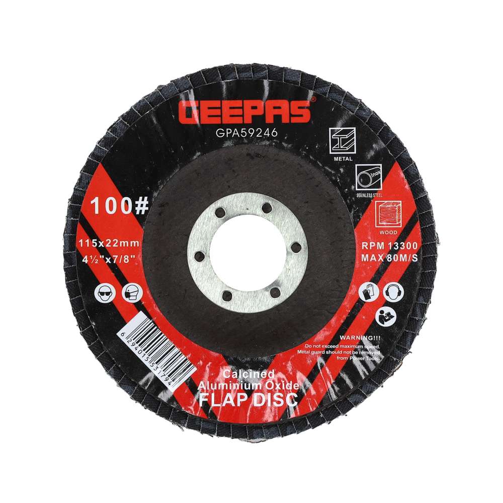 Geepas GPA59246 Flap Disc 115mm x 222mm 0