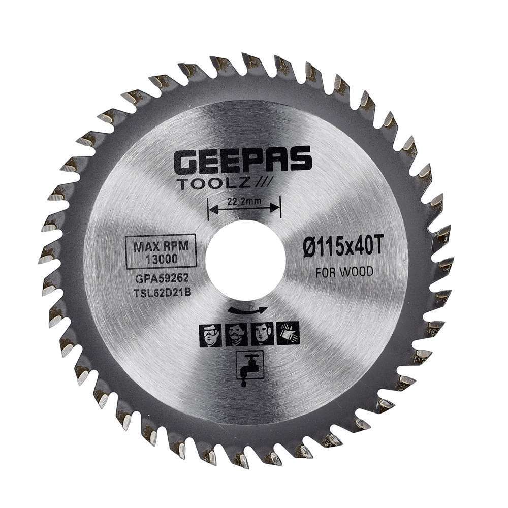 Geepas GPA59262 115mm x 222mm Wood Cutting Circular Saw Blade 0