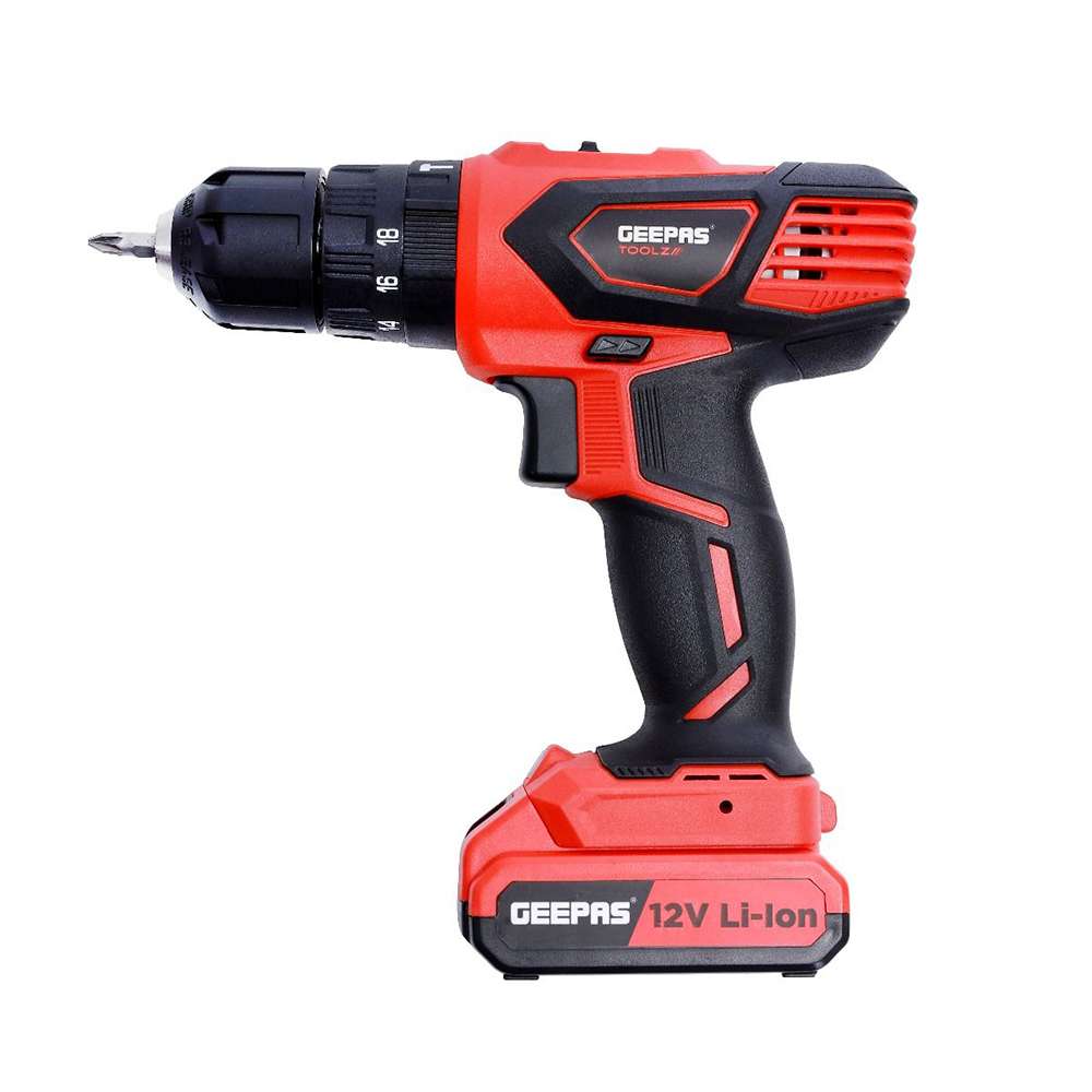 مثقاب و مفك لاسلكي بالبطارية (12V) من (Geepas) مزود بضوء ليد (GPD1220C-240) 1