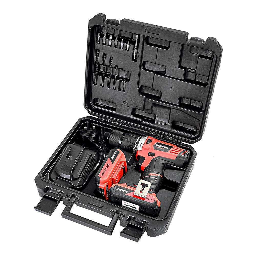 Geepas 18V Cordless Percussion Drill - Driver with Hammer Function 3