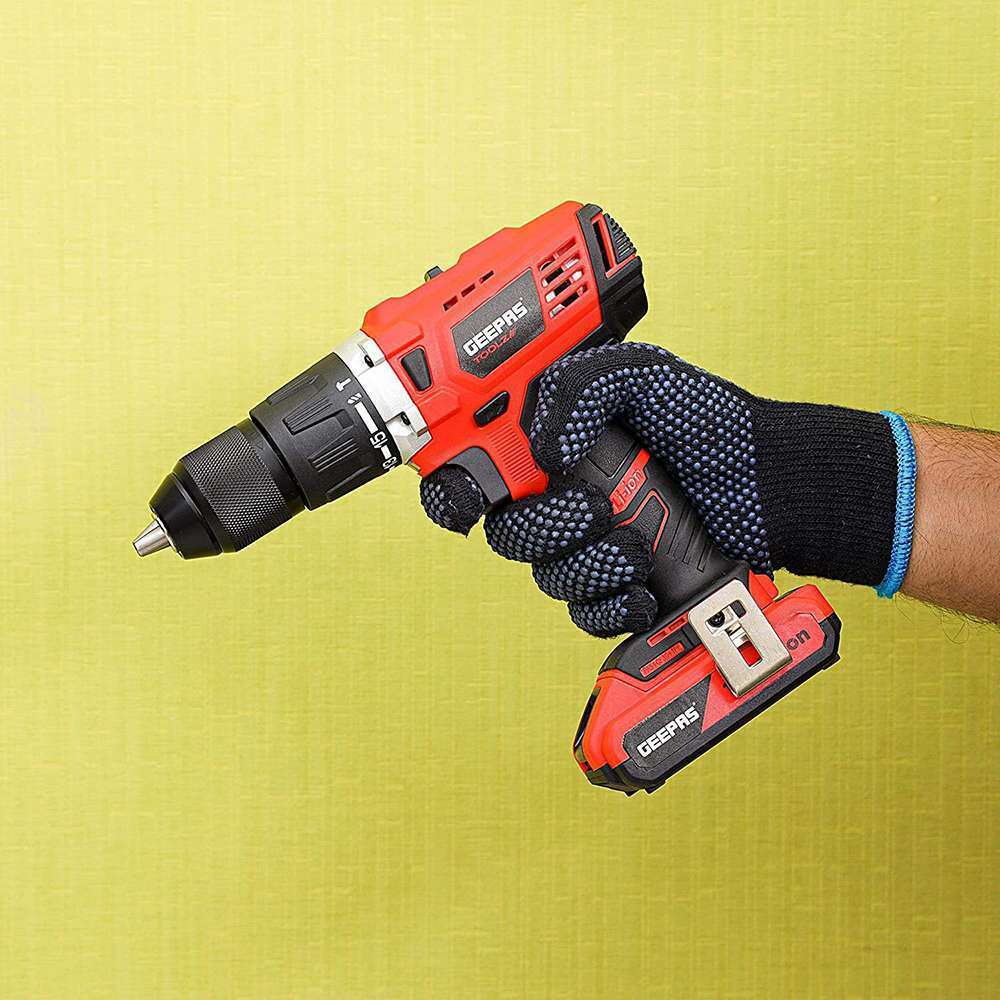 Geepas 18V Cordless Percussion Drill - Driver with Hammer Function 6