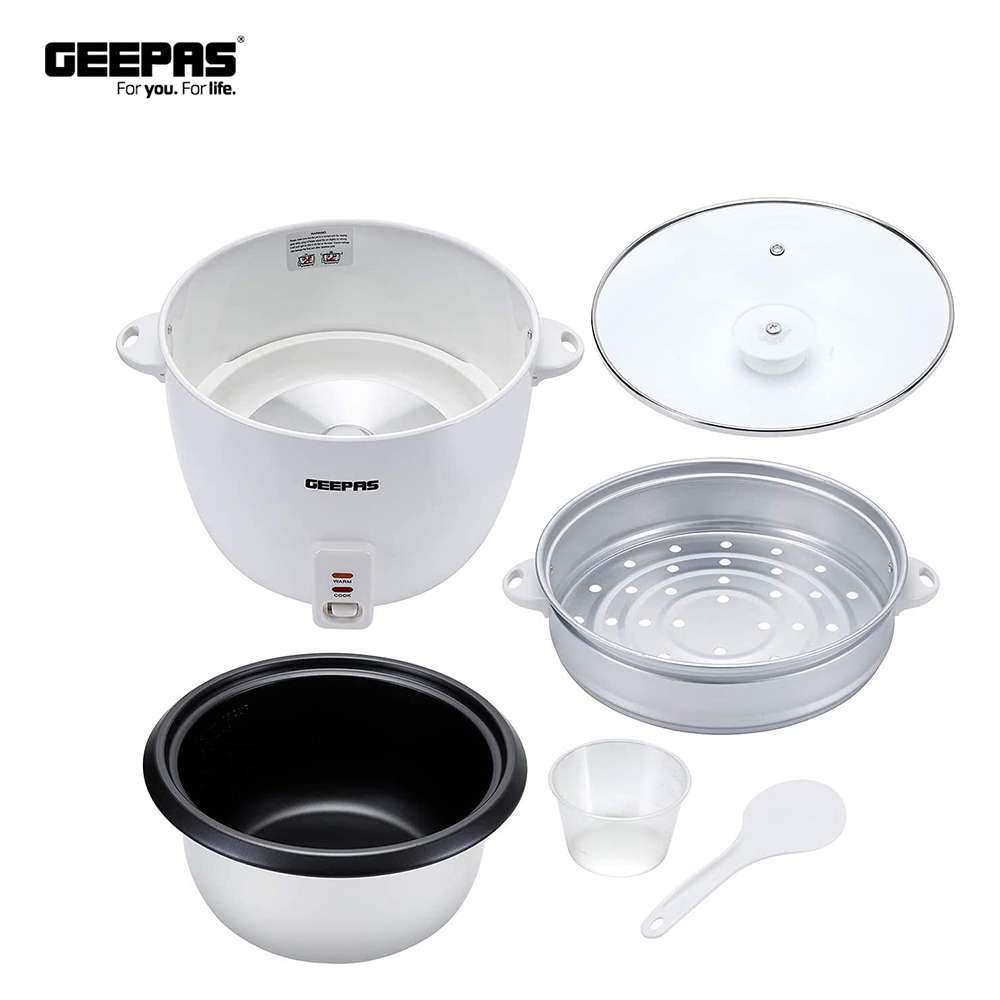 Geepas 2.8L Automatic Rice Cooker3 in 1 Function Non-Stick Inner Pot 900W 1