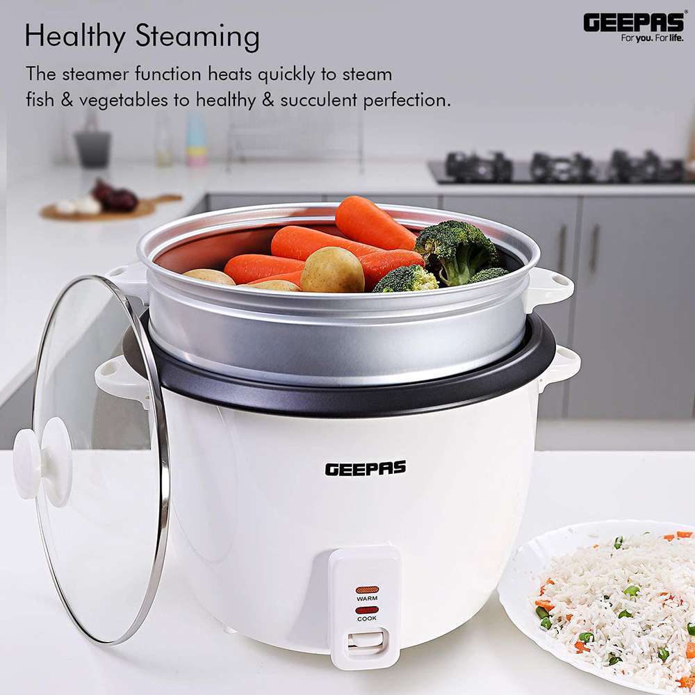 Geepas 2.8L Automatic Rice Cooker3 in 1 Function Non-Stick Inner Pot 900W 3