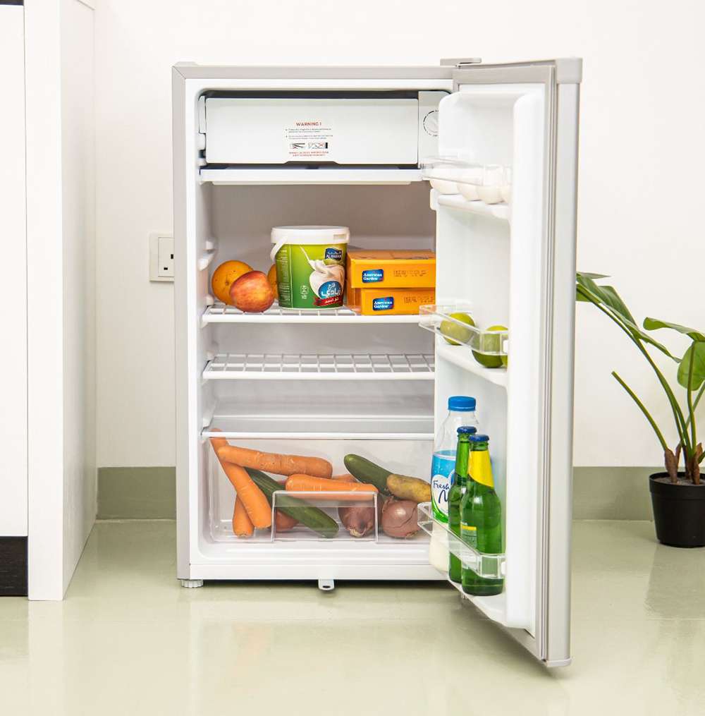 Geepas 110L Single Door Refrigerator Free Standing Durable Dual Refrigerator & Quick Cooling 5