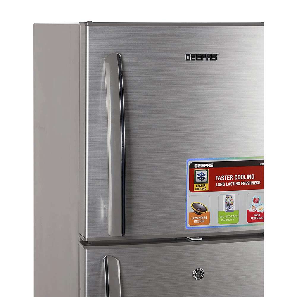 Geepas 200L Double Door Refrigerator Quick Cooling & Long-Lasting Freshness with Low Energy Consumption 2