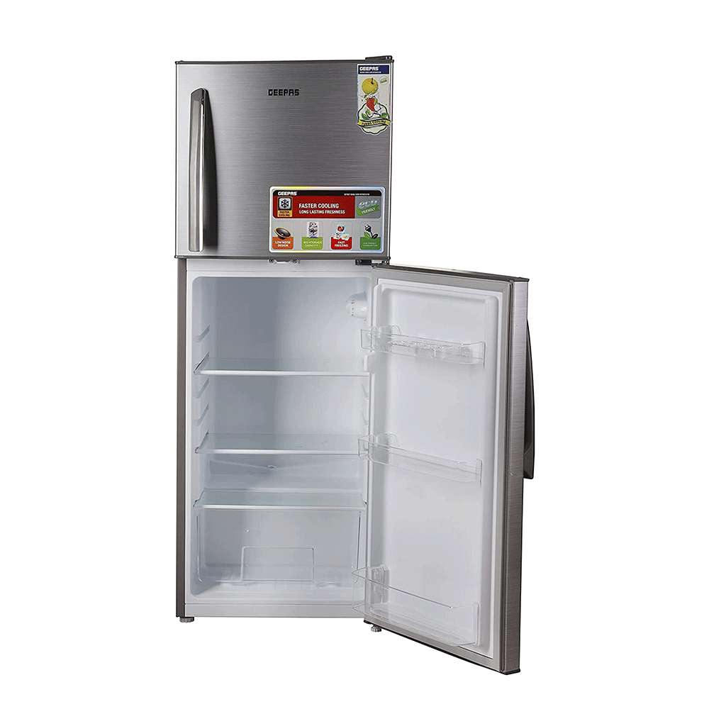 Geepas 200L Double Door Refrigerator Quick Cooling & Long-Lasting Freshness with Low Energy Consumption 3