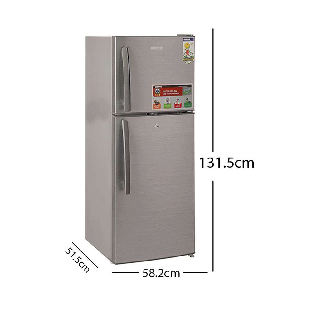 Geepas 200L Double Door Refrigerator Quick Cooling & Long-Lasting Freshness with Low Energy Consumption 4