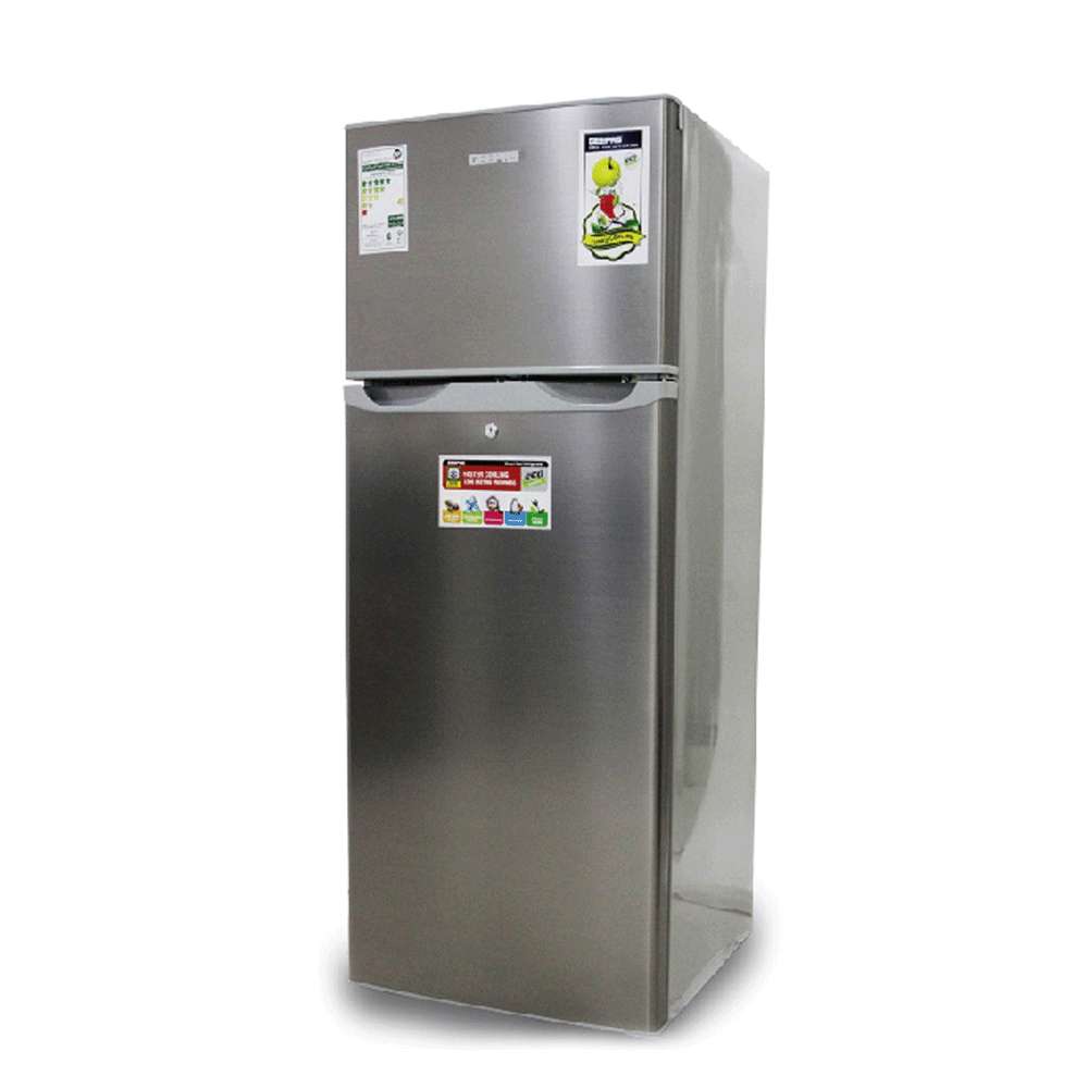 Geepas 240L Double Door Refrigerator Defrost Refrigerator Fast Cooling & Long-Lasting Freshness 0