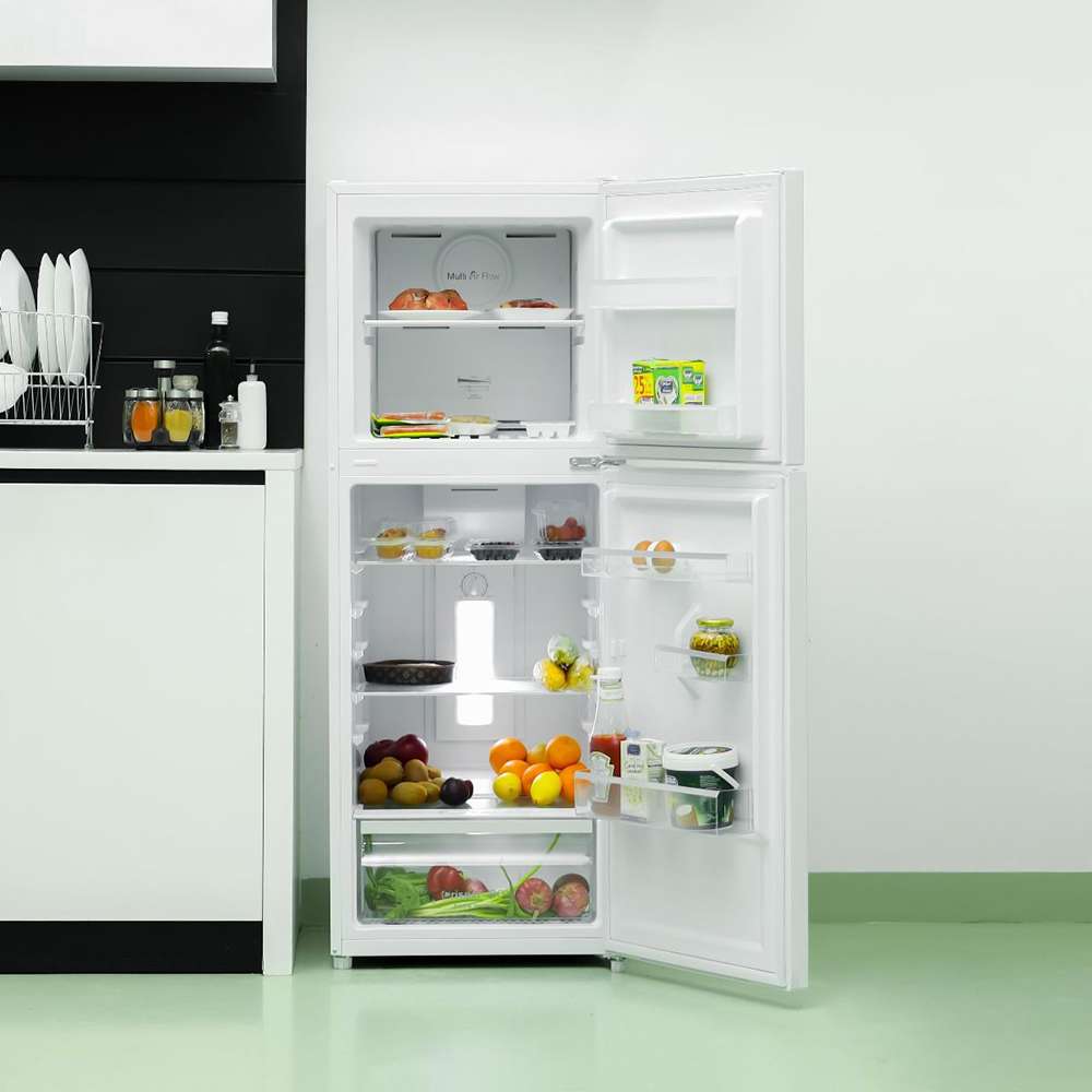 Geepas 270L Double Door Refrigerator Free Standing Durable Dual Refrigerator & Quick Cooling 2