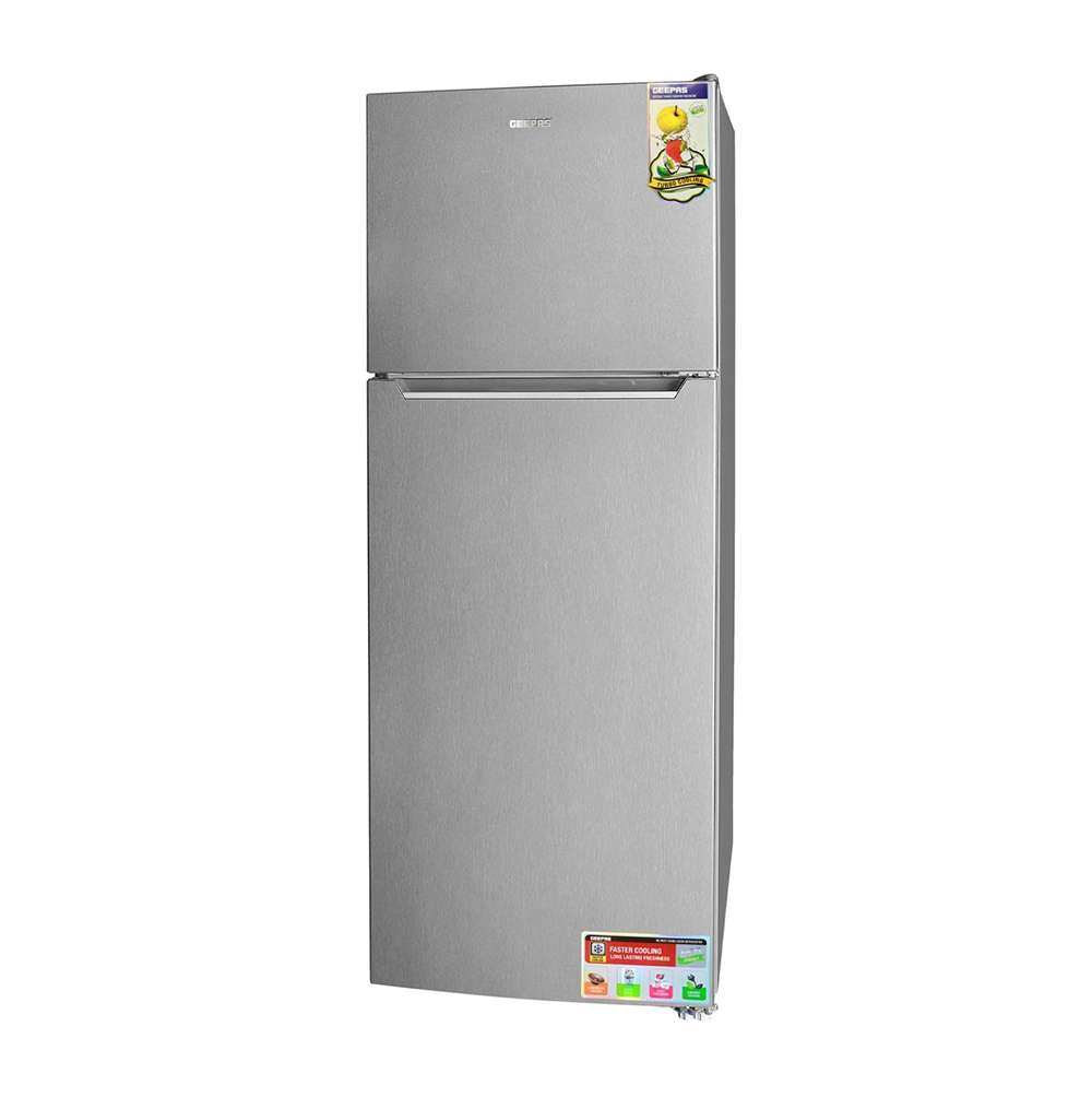 Geepas 410L Double Door Refrigerator Double Temperature Setting Feature Long-Lasting Freshness 0