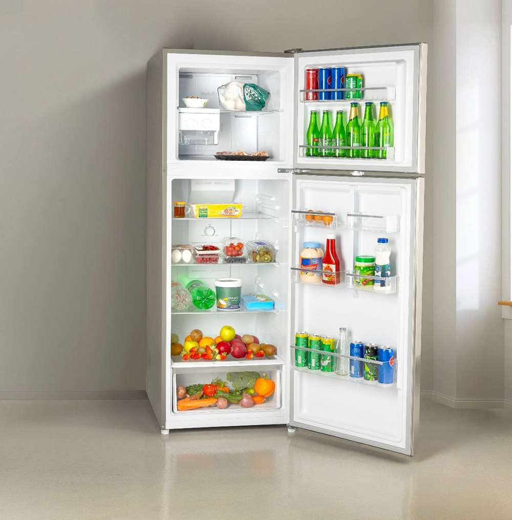 Geepas 410L Double Door Refrigerator Double Temperature Setting Feature Long-Lasting Freshness 2