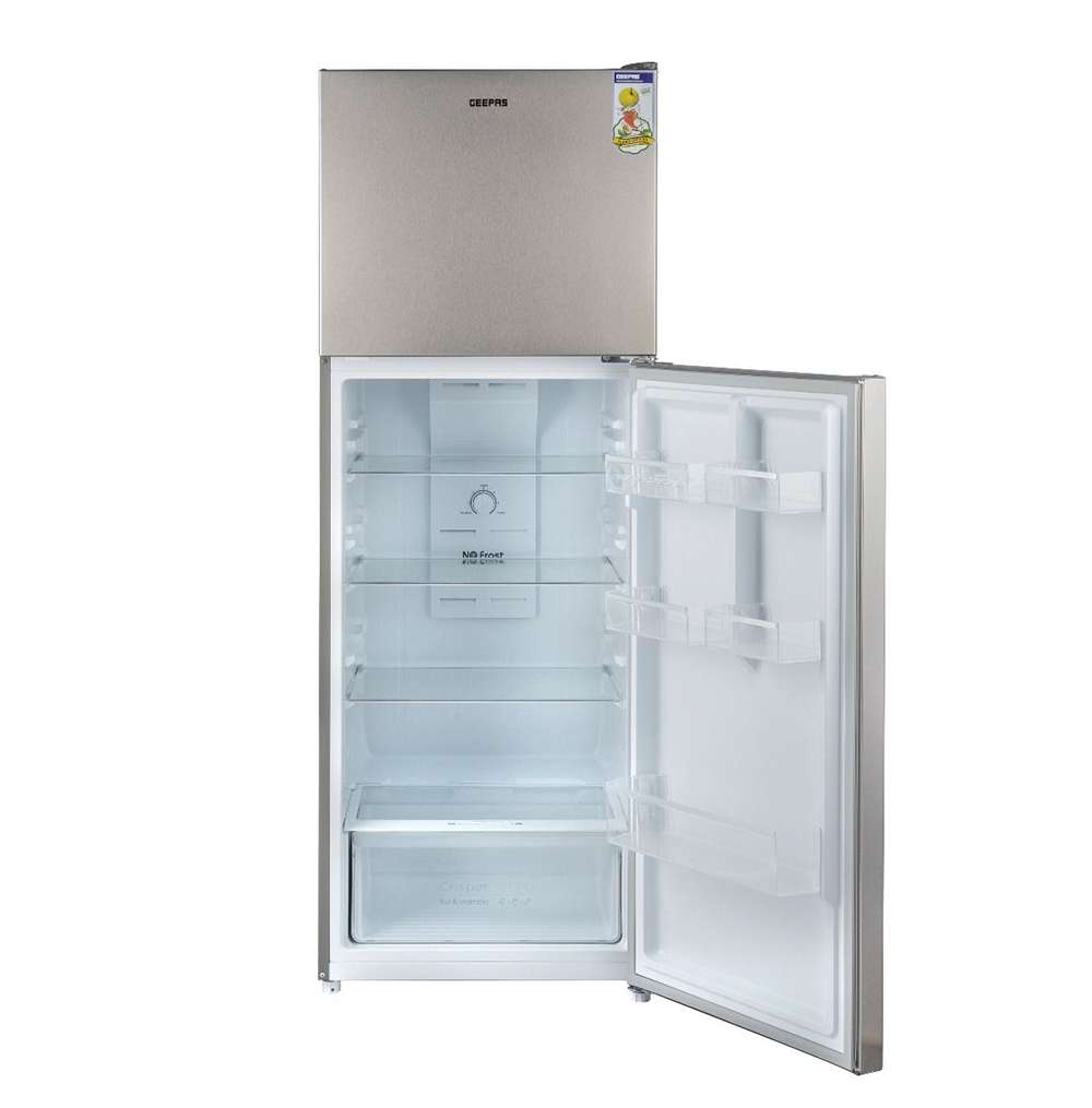 Geepas 410L Double Door Refrigerator Double Temperature Setting Feature Long-Lasting Freshness 3