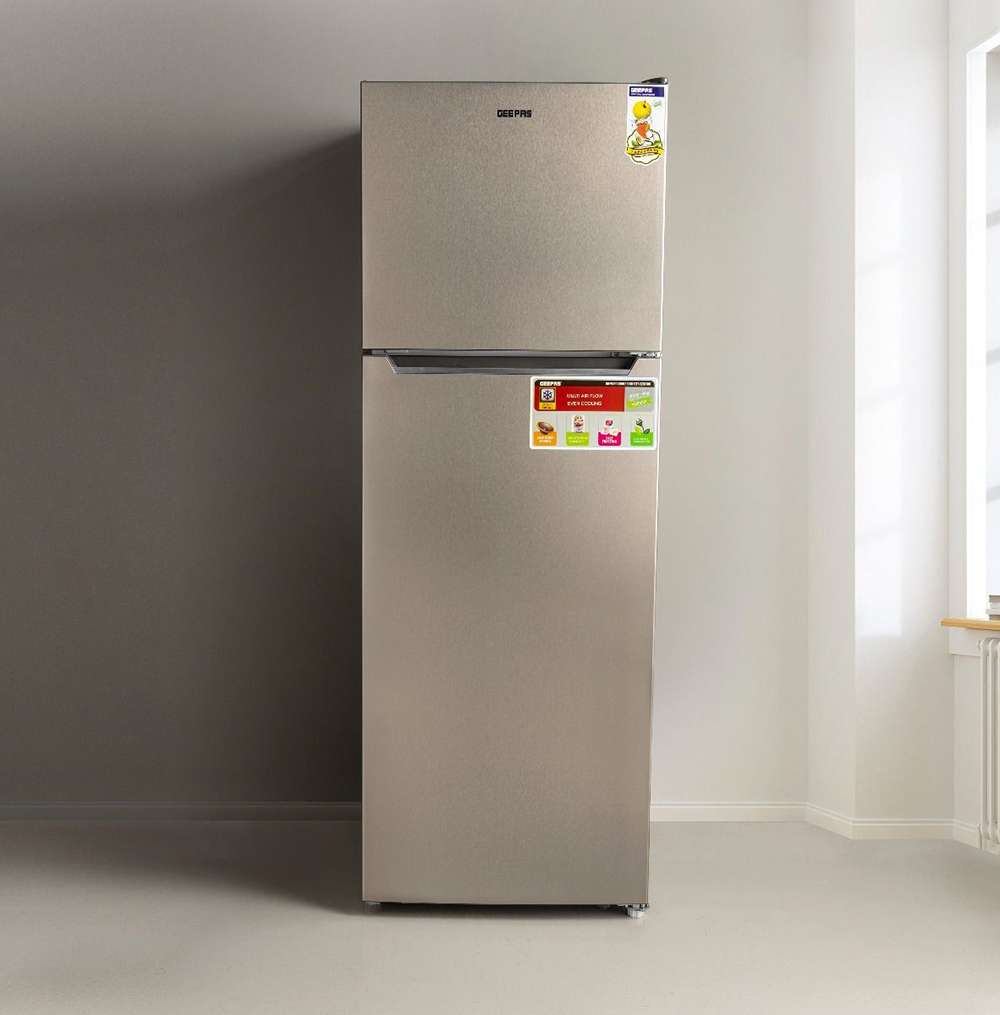 Geepas 410L Double Door Refrigerator Double Temperature Setting Feature Long-Lasting Freshness 1