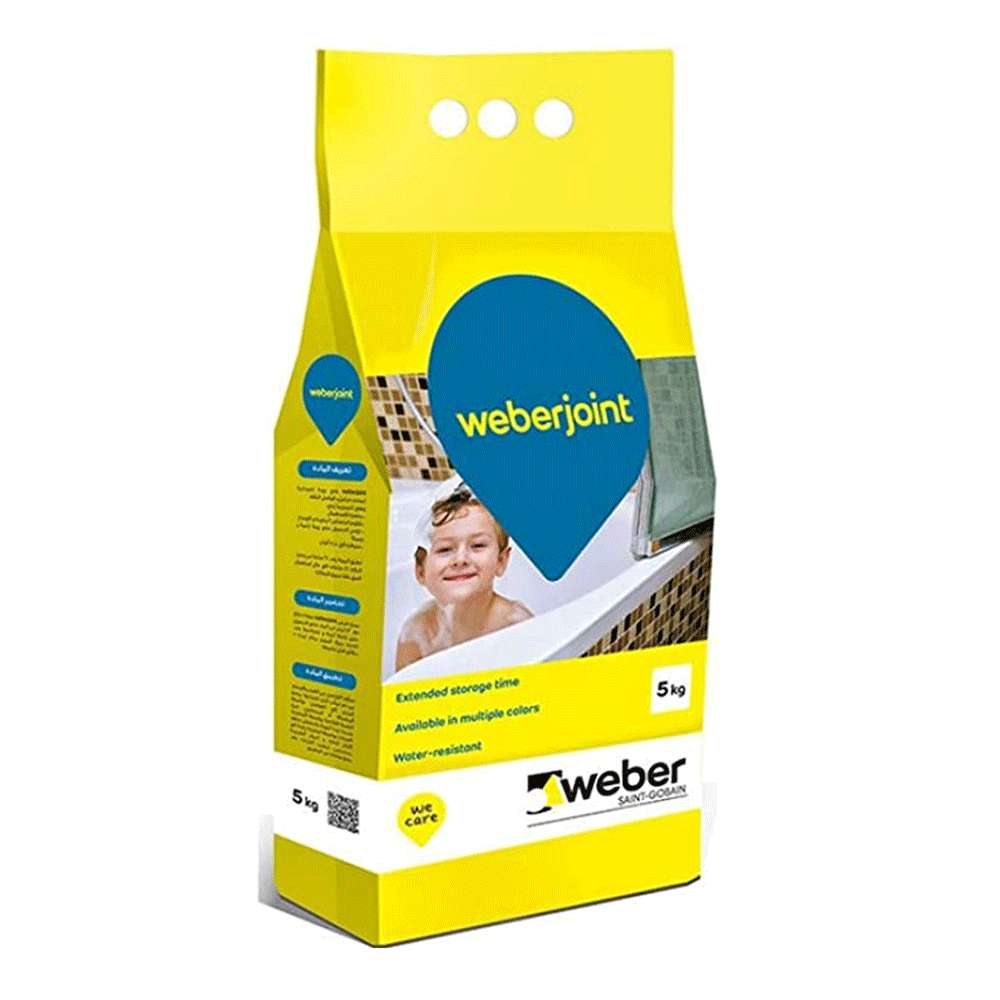 ملاط البلاط الأسمنتي من (weberjoint) المتين و المقاوم للتشقق وزن (5KG) باللون (180 Black) 0