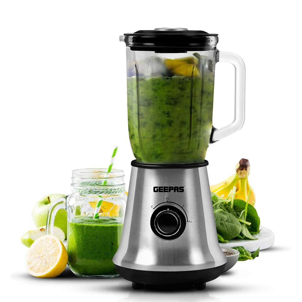 Geepas 1.5L Glass Jug Food Blender Smoothie Maker Multi Speed Control with Pulse & Motor Overheat Prevention 700W 0