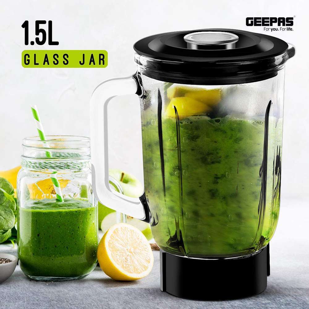 Geepas 1.5L Glass Jug Food Blender Smoothie Maker Multi Speed Control with Pulse & Motor Overheat Prevention 700W 4