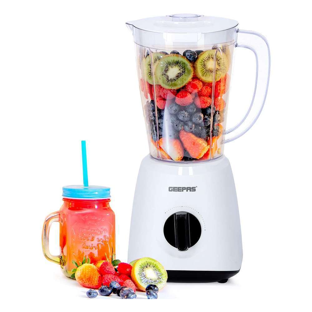 Geepas 1.5L 2 in 1 Multi-Functional Blender High-Class Brush Panel Design & 2 Speeds Pulse Function 500W 0