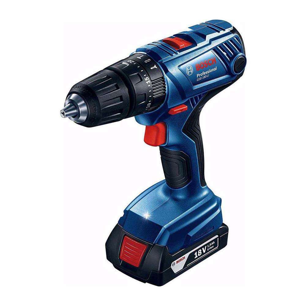 مثقاب لاسلكي اقتصادي احترافي (GSB-180-LI) من بوش (bosch) ييعمل ببطارية (18v) موديل (06019F83L1) 0