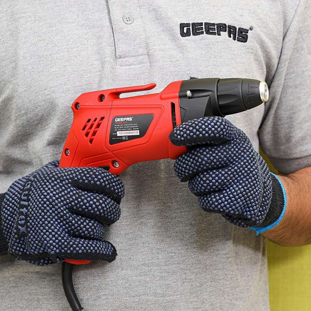 Geepas 500W Drywall Electric Screwdriver with Lock-On Switch 5