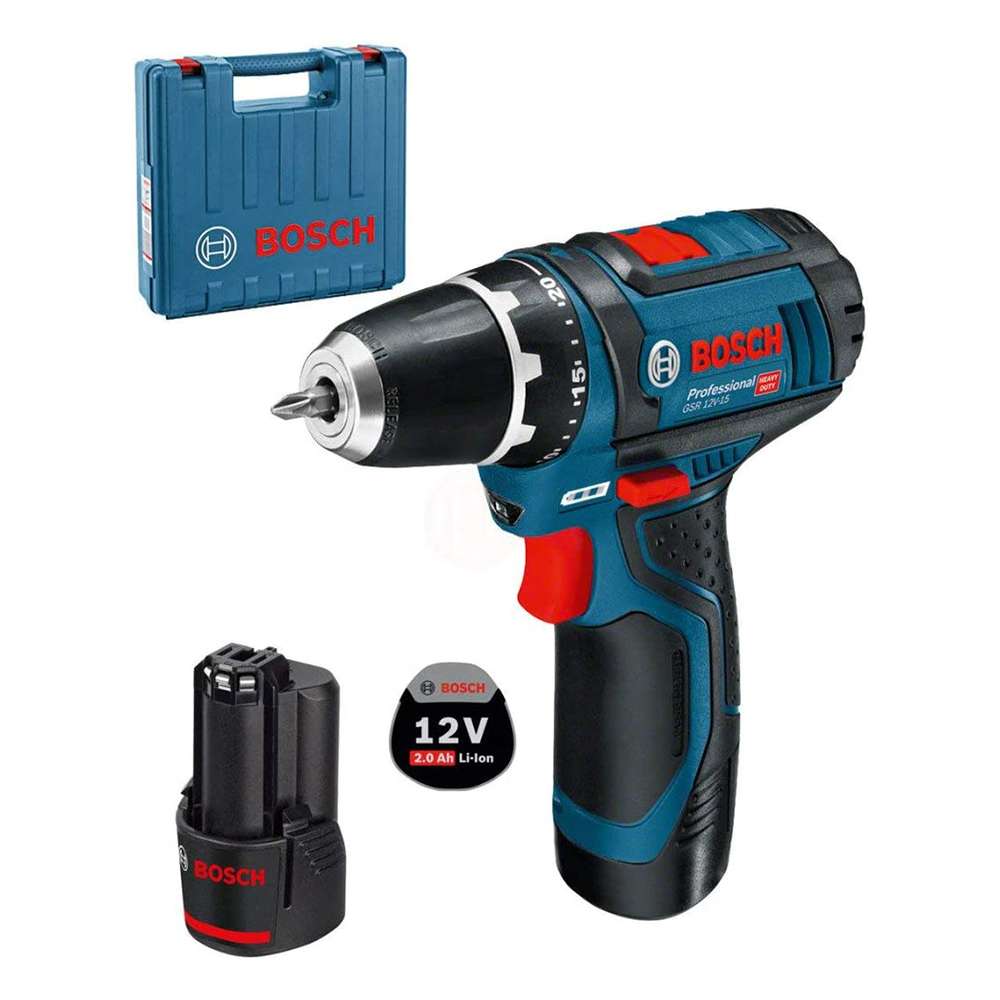 Bosch 601868122 GSR 12V-15 Professional Cordless Screwdriver with battery 0