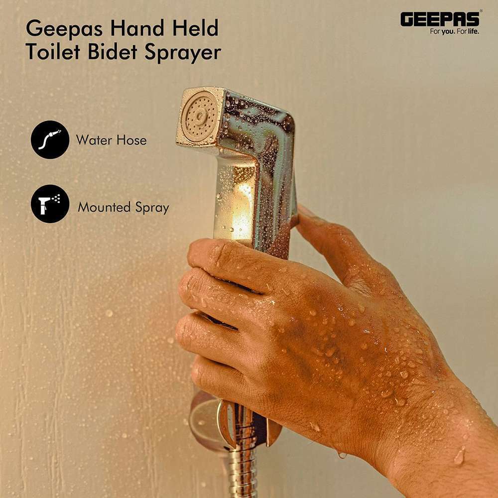 Geepas GSW61052 Shattaf Set Bidet Mixer ABS Chrome 5