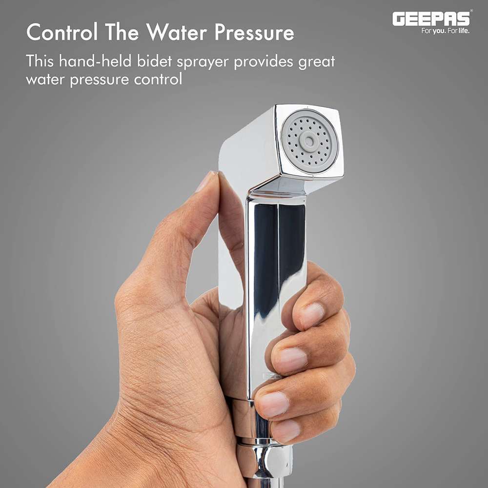 Geepas GSW61052 Shattaf Set Bidet Mixer ABS Chrome 8