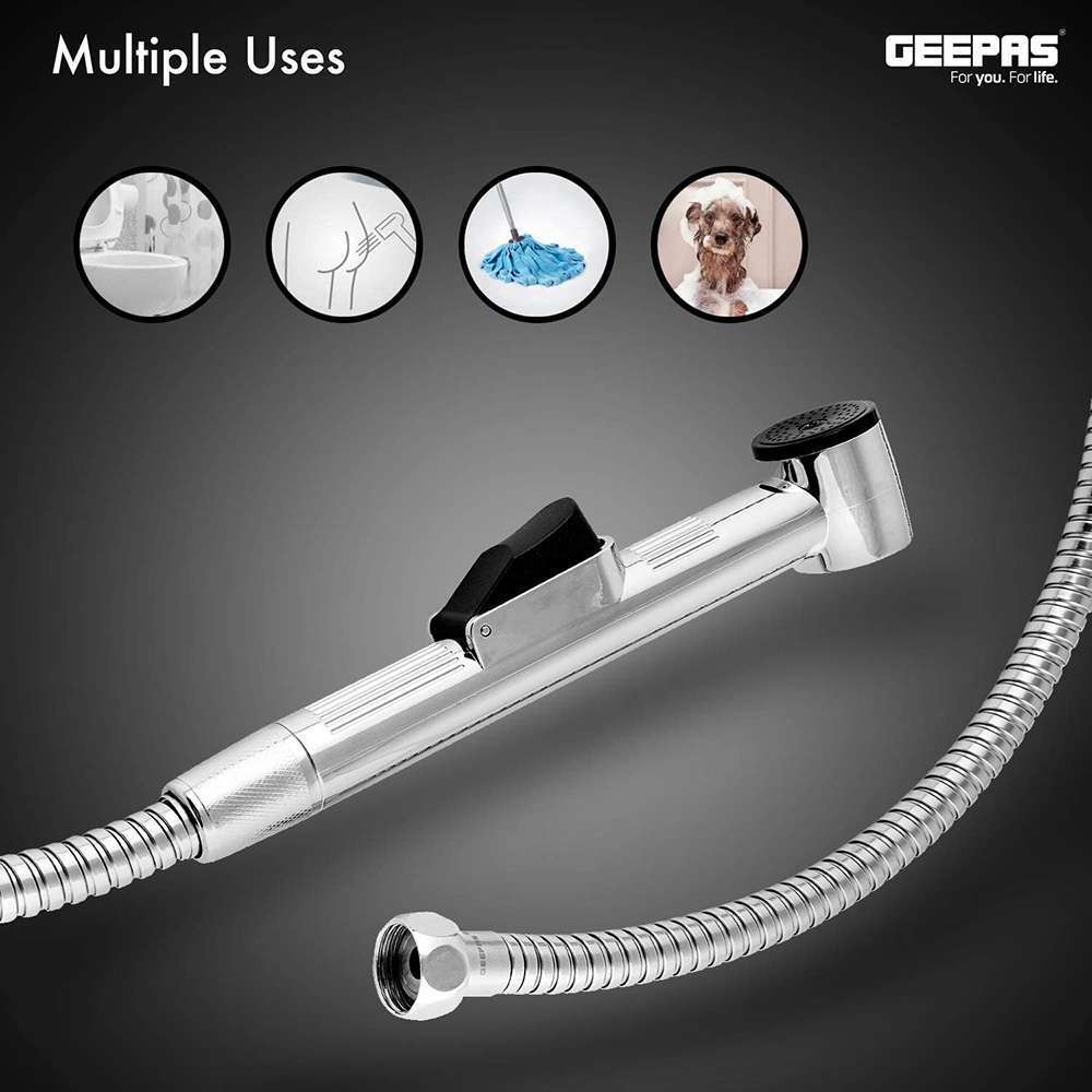 Geepas GSW61069 Shattaf Set Bidet Mixer ABS Chrome 7