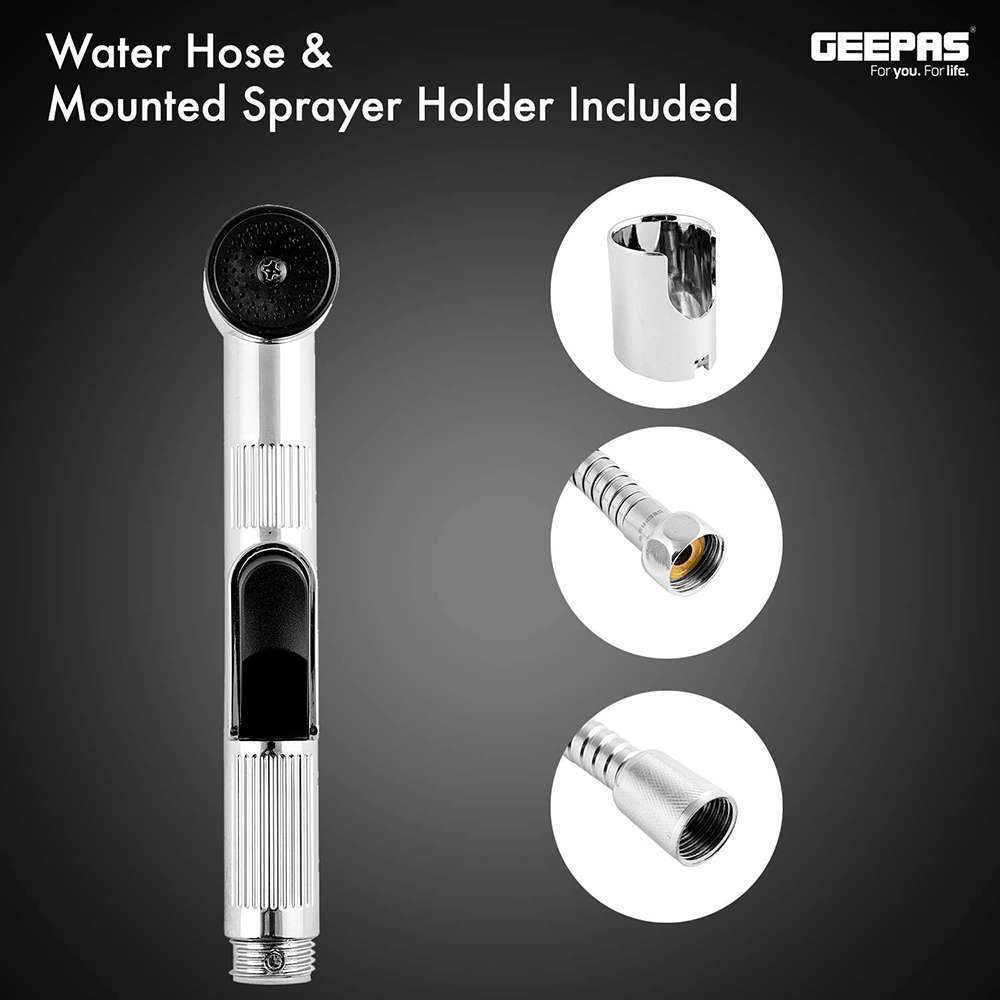 Geepas GSW61069 Shattaf Set Bidet Mixer ABS Chrome 8