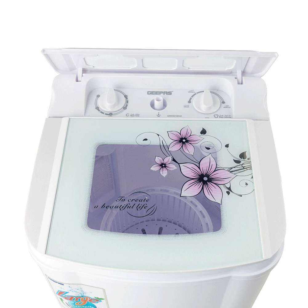 Geepas 3.5Kg Washing Machine 2-In-1 Function Tempered Glass Cover with Pulsator & Magic Filter 3