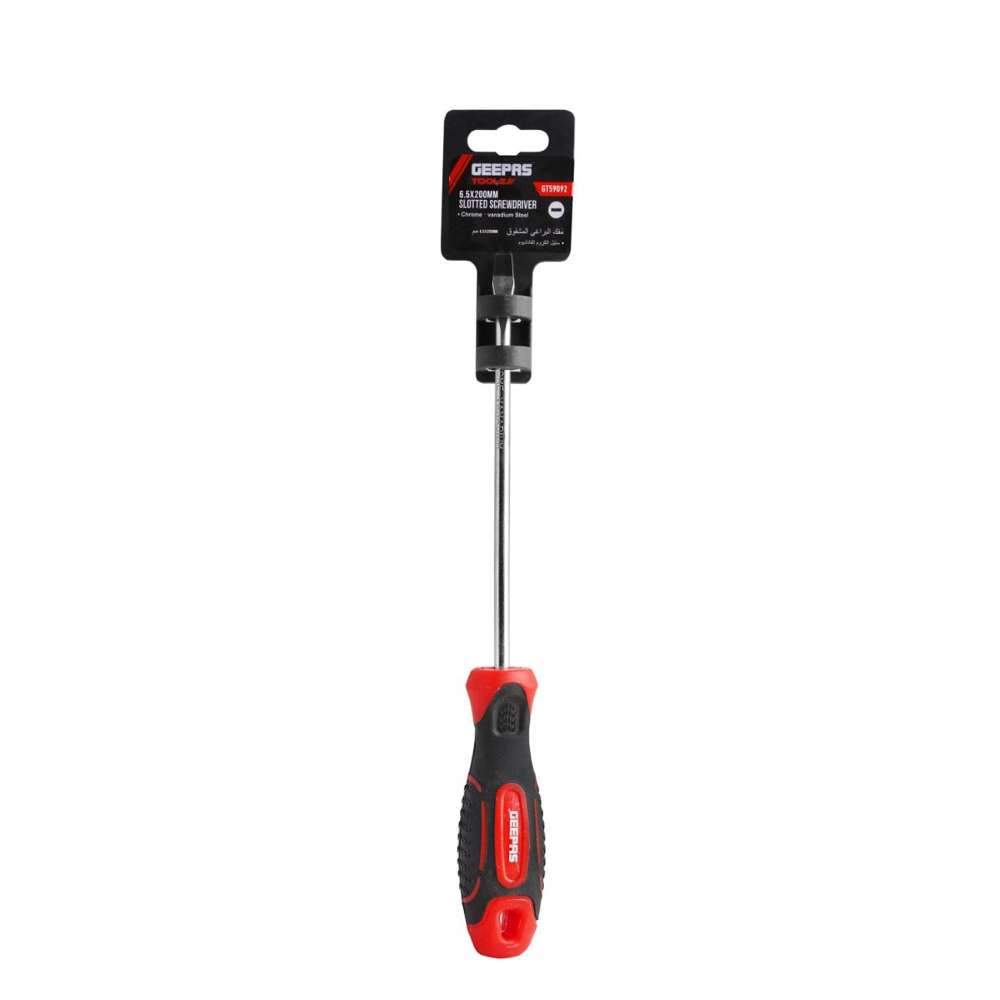 Geepas GT59092 6.5 x 200mm Slotted Screwdriver 0