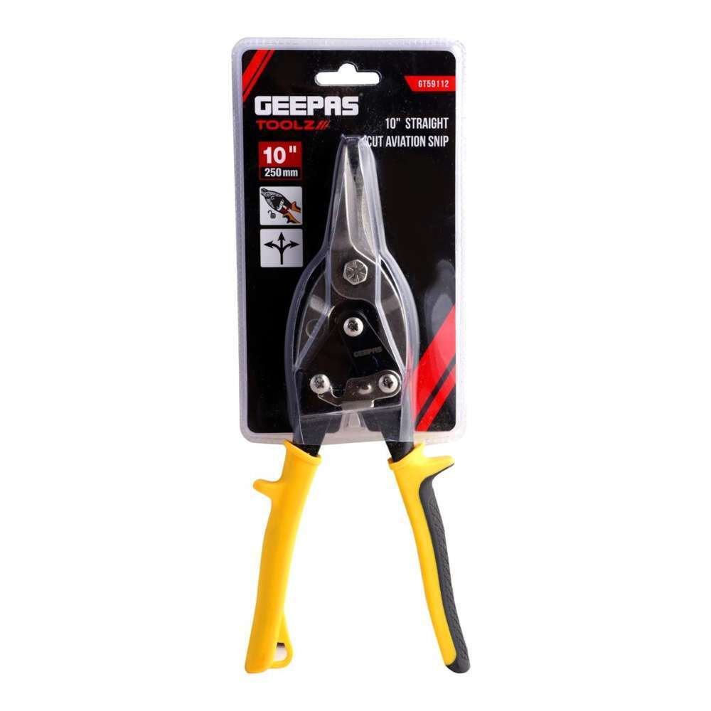 Geepas GT59112 250mm Straight Cut Aviation Snip 4