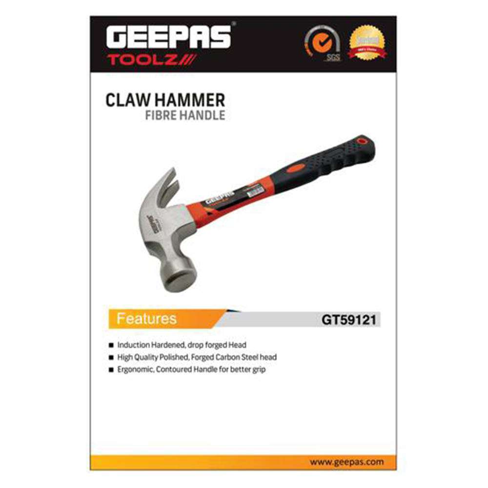 Geepas GT59121 Fibre Handle Claw Hammer 2