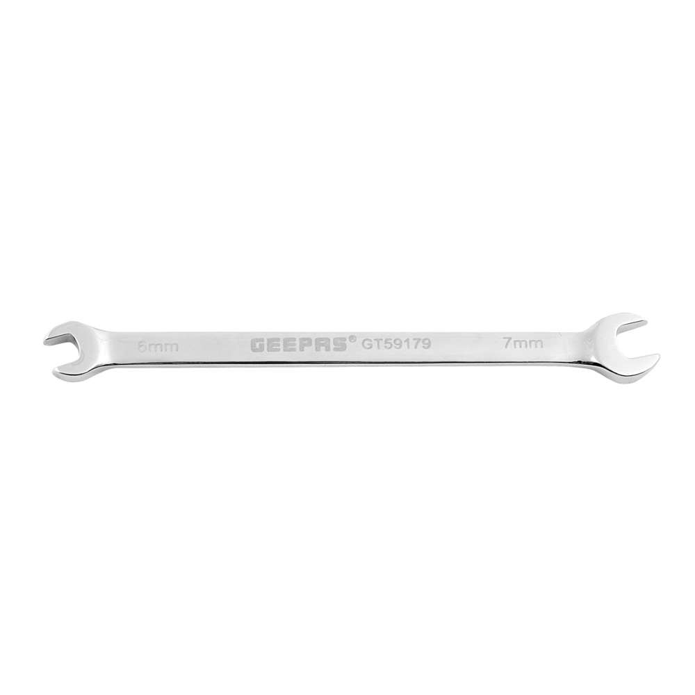 Geepas GT59179 6 x 7mm CrV Double Open End Spanner 2