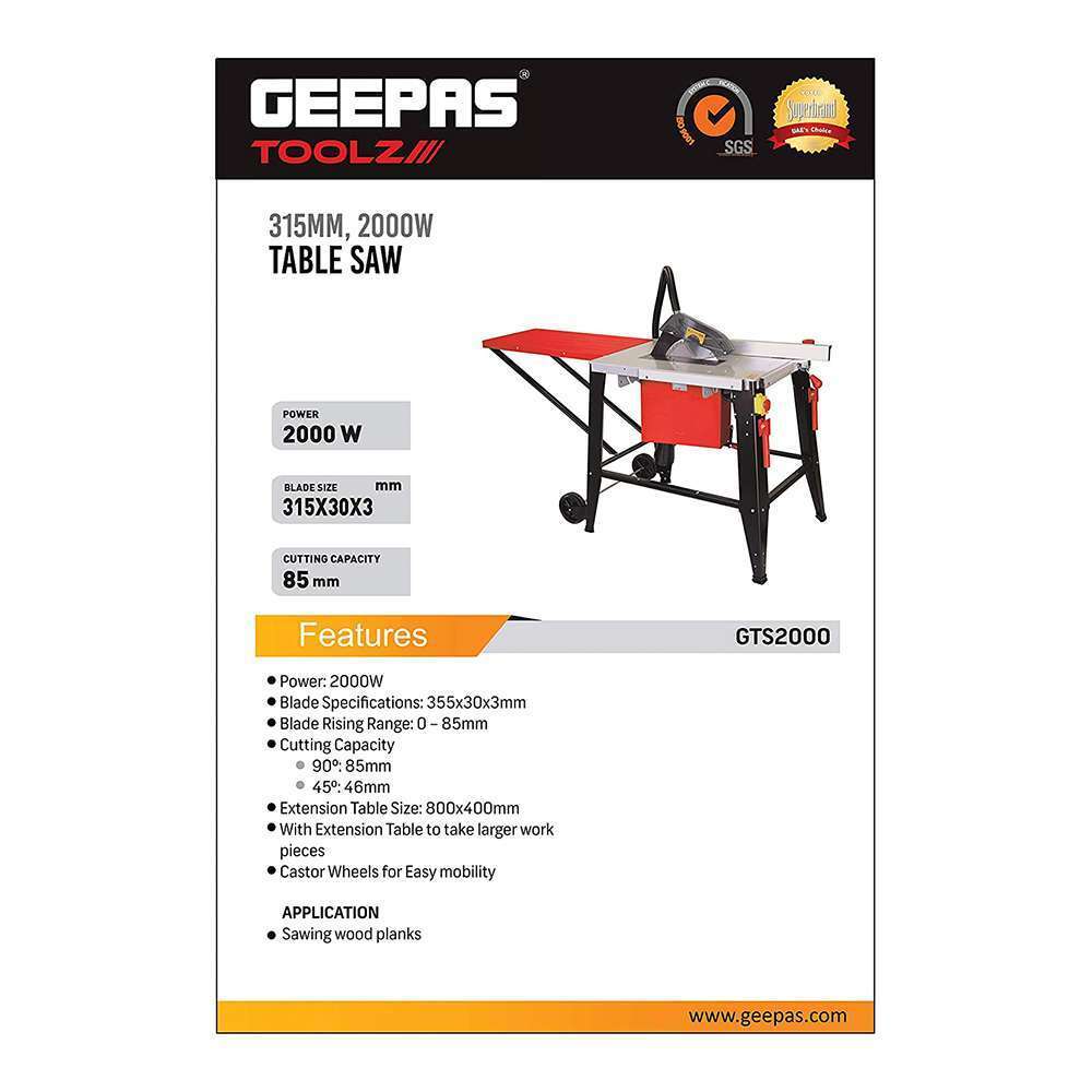 Geepas 315mm 2000W Table Saw 1