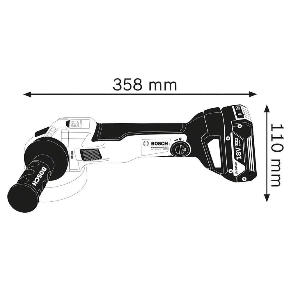 Bosch Professional GWS 18V 10 (06019J4002) 18V Heavy Duty Cordless Angle Grinder (Without Battery) 10