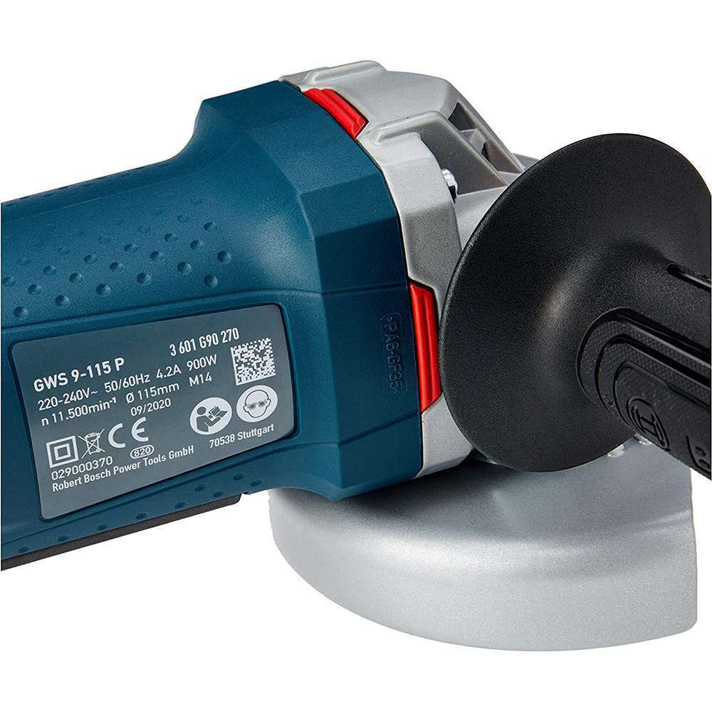 Bosch 06013965P1 GWS 9-115 P Angle grinder with Protection Switch 3