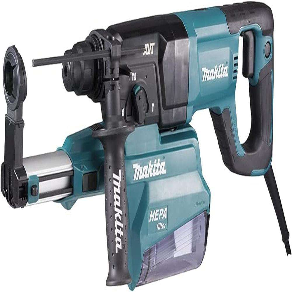 المطرقة المركبة من ماكيتا (Makita) استطاعة (800W) قياس (26MM) بنظام منع الاهتزازات (AVT) بفكوك تثبيت (Sds-Plus) و الشكل (D-Shape) موديل (HR2661) 0