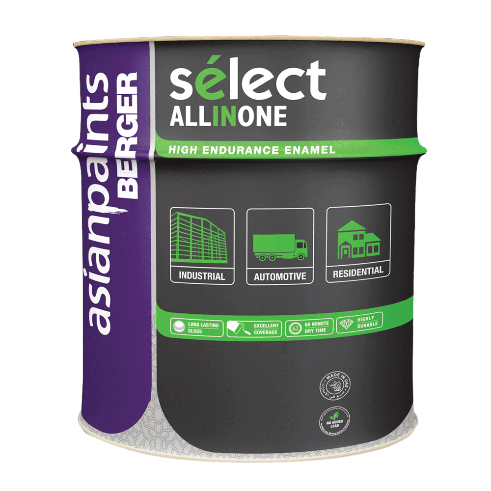 Asian Paints Berger 16L Select All In One Enamel - Off White