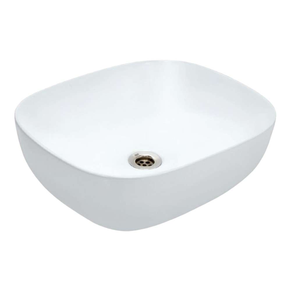 Jaquar (JDS-WHT-25909) 495 x 395 x150 mm Rectangular Thin Rim Table Top Basin - White 0