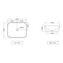 Jaquar Rectangular Thin Rim Table Top Basin, 495 x 395 x 150 mm, Countertop Basin - White 1