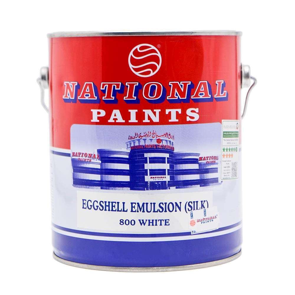 National Paints Eggshell Emulsion (Silk) 3.6L White 0