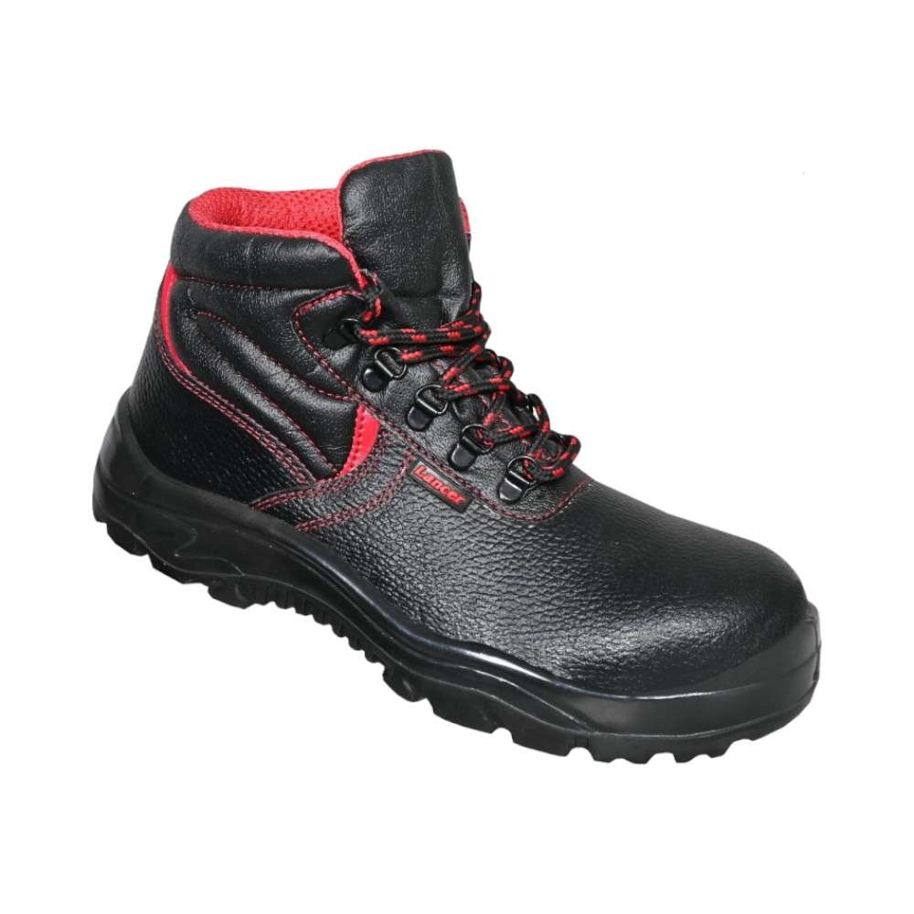 Lancer TP-109 S3 SRC High Ankle Steel Toe Safety Shoes - Black, 43 0
