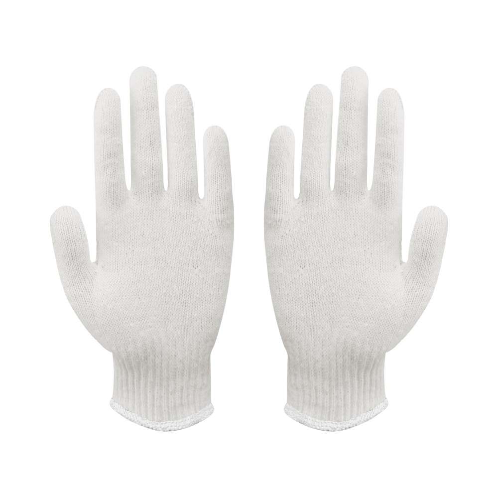 Ameriza Cotton Knitted Gloves with White Overlock, 12Pairs/Pack 0
