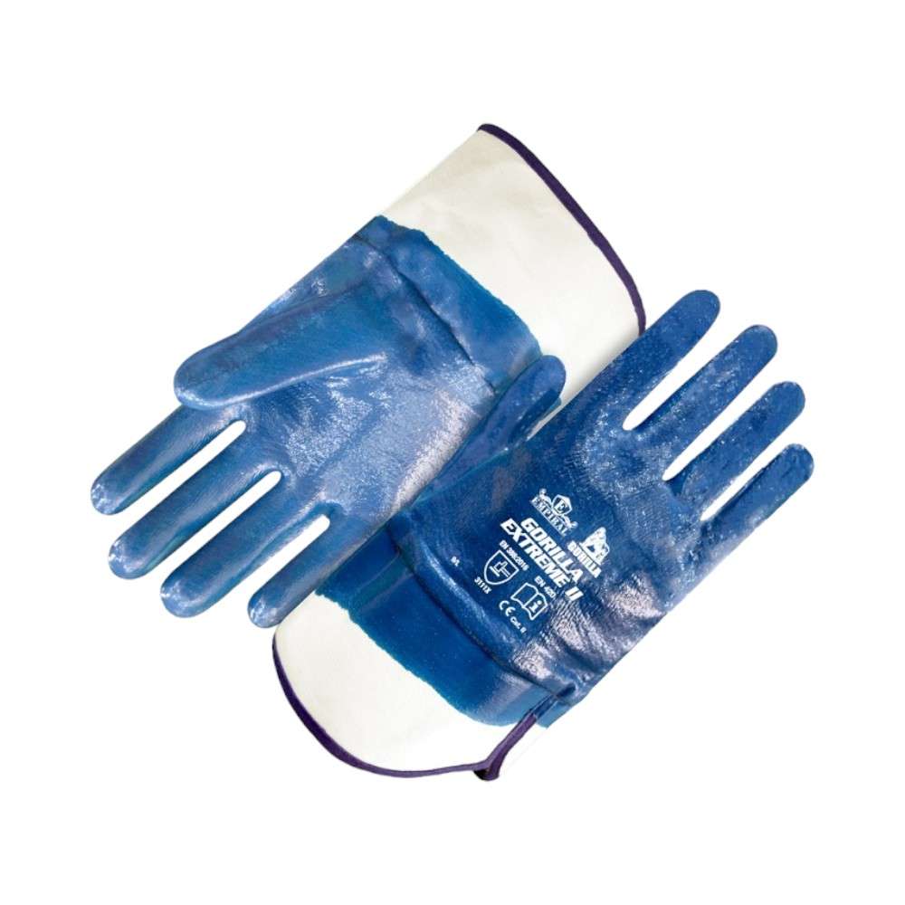 Empiral Gorilla Extreme II Gloves Nitrile Palm Coated, Blue, Large,1 Pair/Pack 0