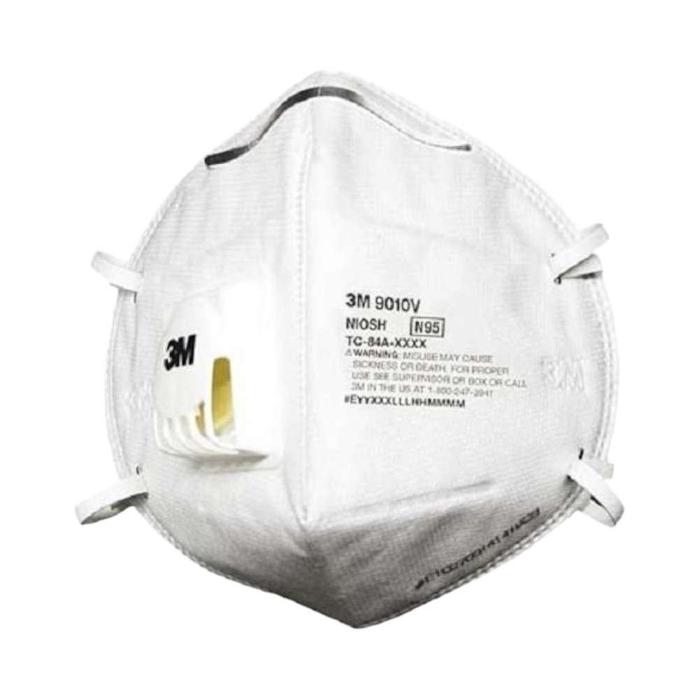 قناع التنفس و الحماية من الجسيمات (3M) موديل (9010V N95) باللون الأبيض يباع (20Pcs/pack) 0