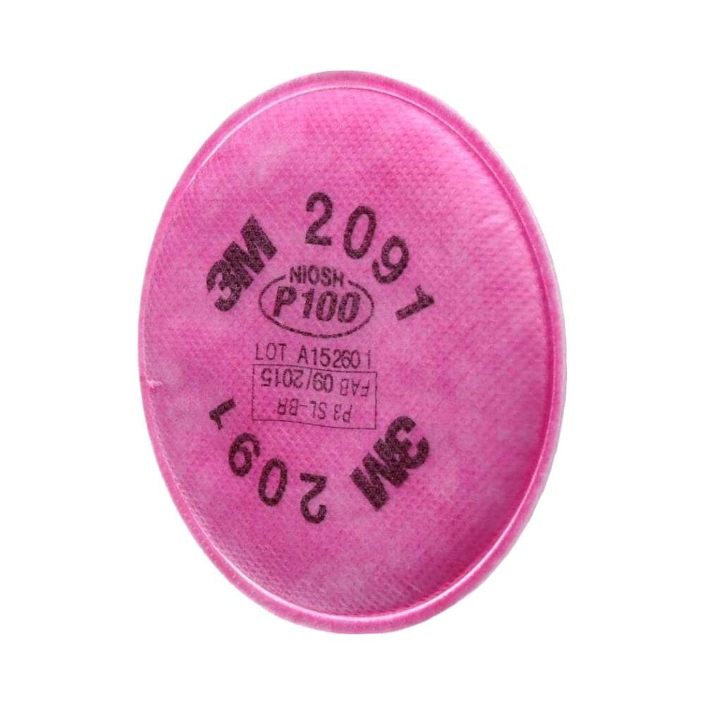 3M 2091 P100 Particulate Filter, Pink 1