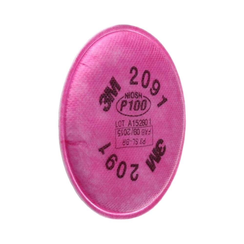 3M 2091 P100 Particulate Filter, Pink 2