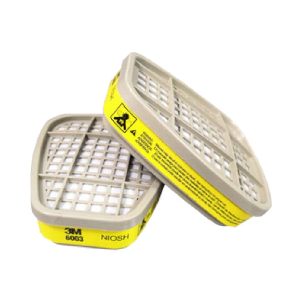3M 6003 Organic Gas & Acid Gas Filter Cartridge, Grey 1