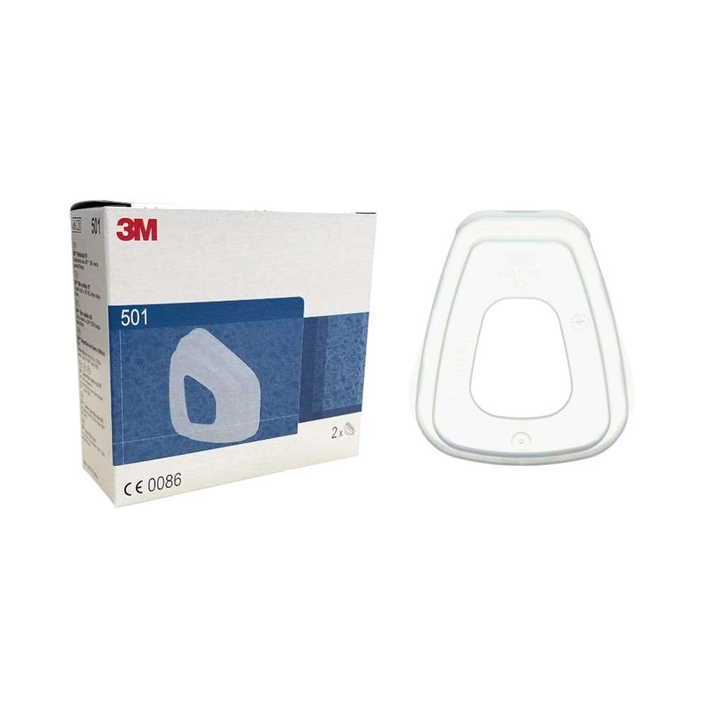 3M 501 Filter Retainer, White, 10Pairs/Pkt 3