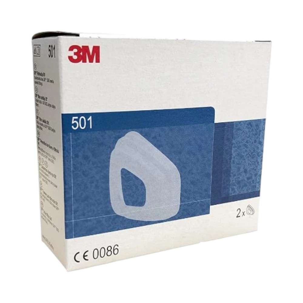 3M 501 Filter Retainer, White, 10Pairs/Pkt 4